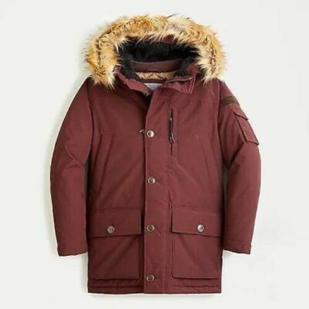 J Crew Purple Nordic parka with PrimaLoft® AD603